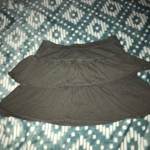 Gray skirt with ruffles